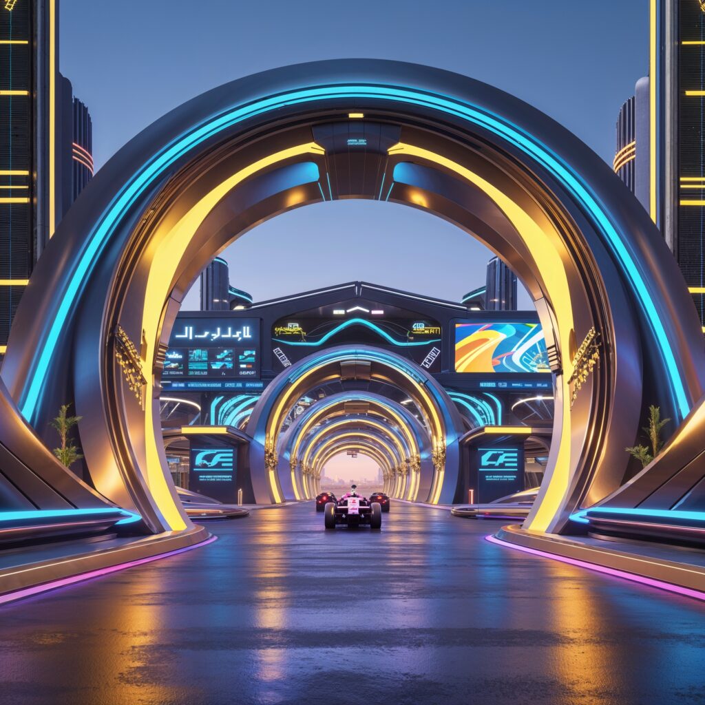 gaussian blur concept design F1 Race events